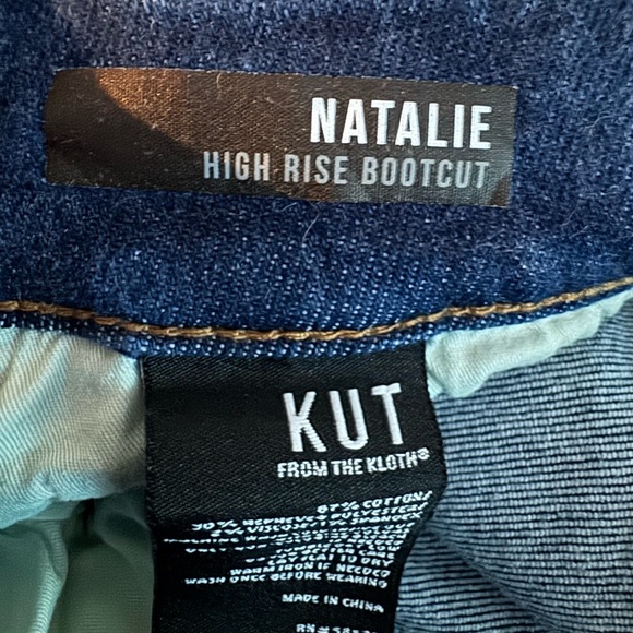 KUT NATALIE HIGH RISE BOOT CUT Button Fly Denim Jeans Size 4 - Picture 4 of 9